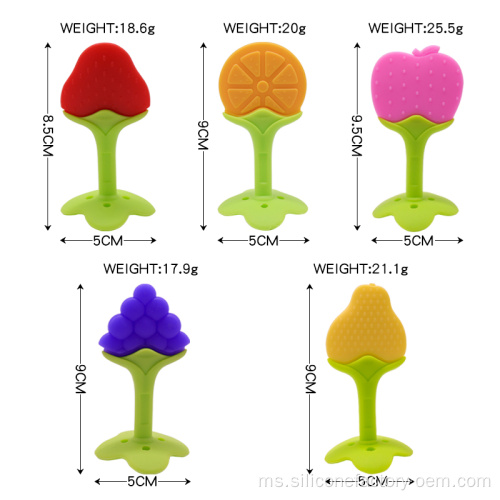Silicone Flower Bentuk Bayi Tumbuh Toy Molar Lembut